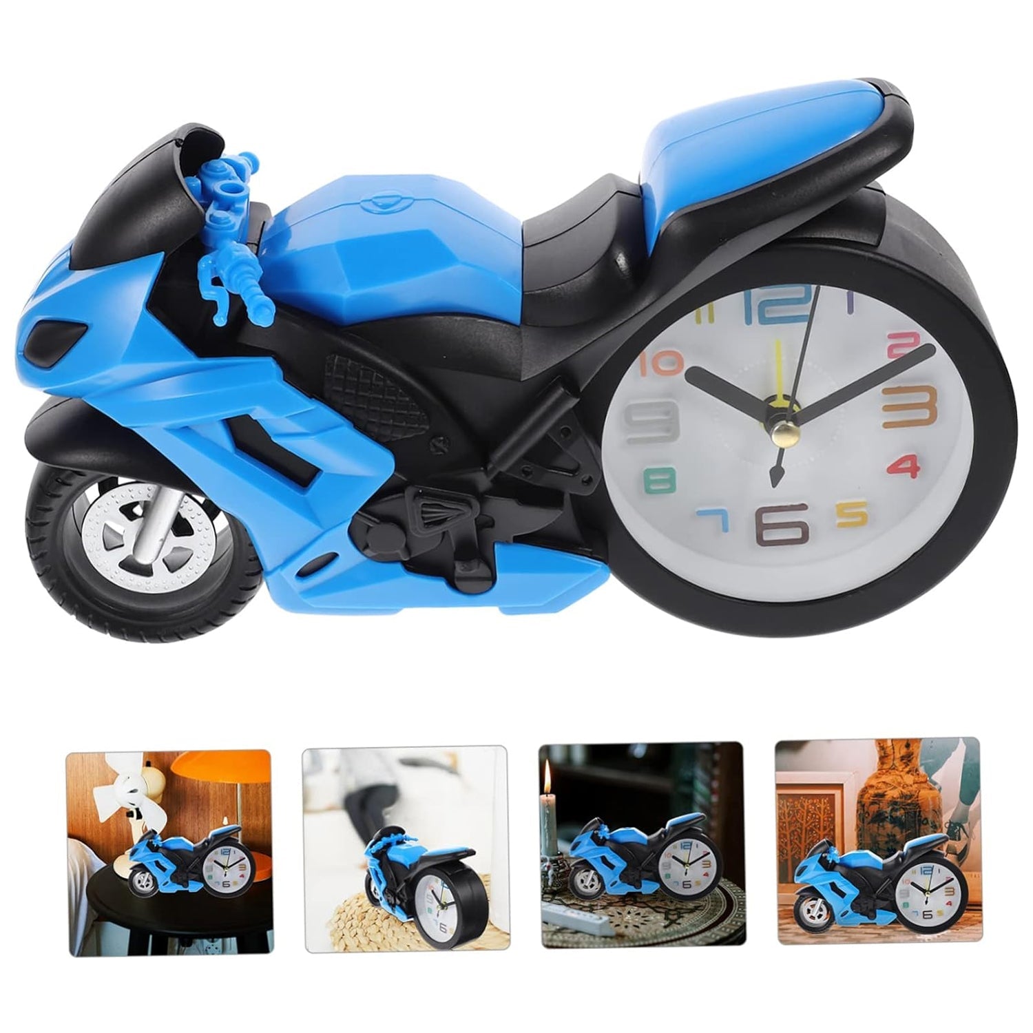 Retro Motorcycle Alarm Clock – Novelty Bike Engine Style Desk Clock Retro Motorcycle Alarm Clock – Novelty Bike Engine Style Desk Clock